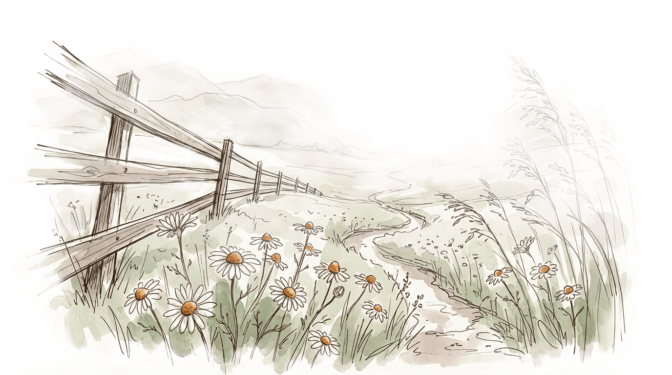 Alpine meadow at dawn